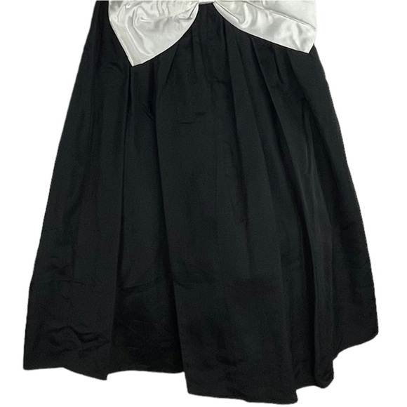 GUNNE SAX VINTAGE STRAPLESS SWEETHEART BASQUE WAIST BOW BACK 80S PROM DRESS - Picture 7 of 13